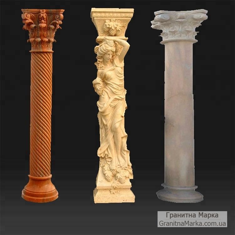 Резные колонны из натурального мрамора, фото №M-15